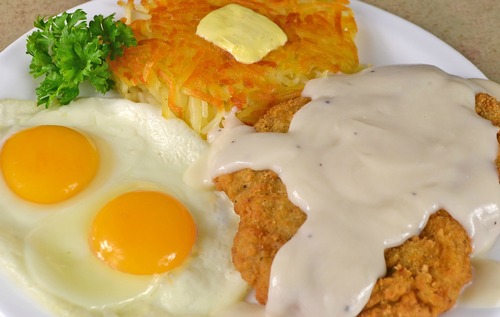 photo of menu item 'Chicken Fried Steak 'N Eggs'