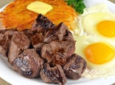 photo of menu item 'Beef Tips 'N Eggs'